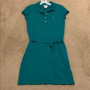 Short green Lacoste dress